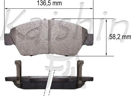 Kaishin FK5174 - Комплект спирачно феродо, дискови спирачки vvparts.bg