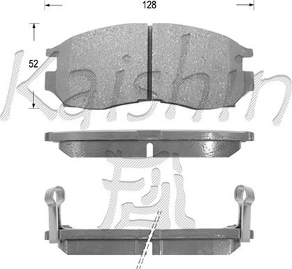 Kaishin FK6043 - Комплект спирачно феродо, дискови спирачки vvparts.bg