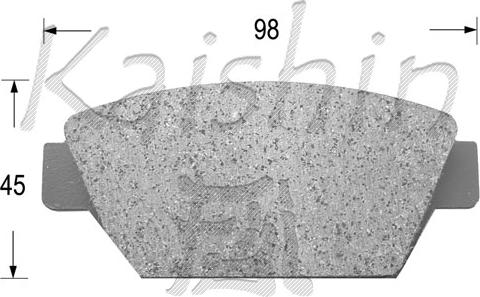 Kaishin FK6012 - Комплект спирачно феродо, дискови спирачки vvparts.bg