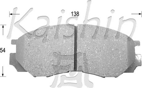 Kaishin FK6081 - Комплект спирачно феродо, дискови спирачки vvparts.bg