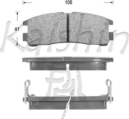 Kaishin FK6024 - Комплект спирачно феродо, дискови спирачки vvparts.bg