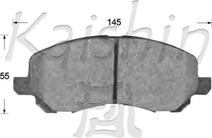Kaishin FK6108 - Комплект спирачно феродо, дискови спирачки vvparts.bg