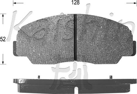 Kaishin FK0020 - Комплект спирачно феродо, дискови спирачки vvparts.bg