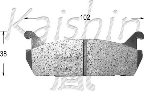 Kaishin FK0021 - Комплект спирачно феродо, дискови спирачки vvparts.bg