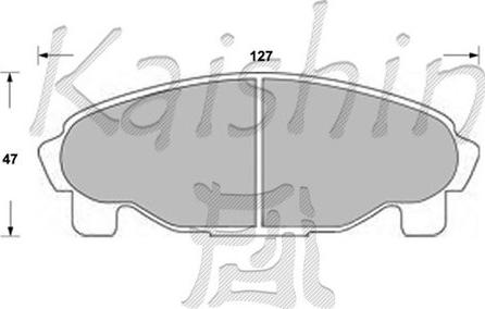 Kaishin FK0027 - Комплект спирачно феродо, дискови спирачки vvparts.bg