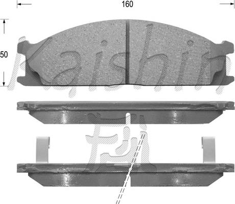 Kaishin FK1063 - Комплект спирачно феродо, дискови спирачки vvparts.bg