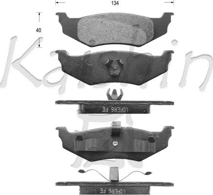 Kaishin FK10046 - Комплект спирачно феродо, дискови спирачки vvparts.bg