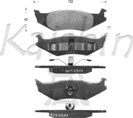 Kaishin FK10024 - Комплект спирачно феродо, дискови спирачки vvparts.bg