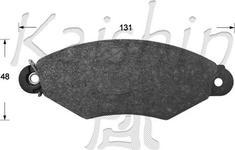 Kaishin FK10167 - Комплект спирачно феродо, дискови спирачки vvparts.bg