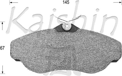 Kaishin FK10101 - Комплект спирачно феродо, дискови спирачки vvparts.bg