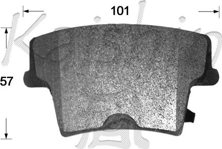 Kaishin FK10133 - Комплект спирачно феродо, дискови спирачки vvparts.bg