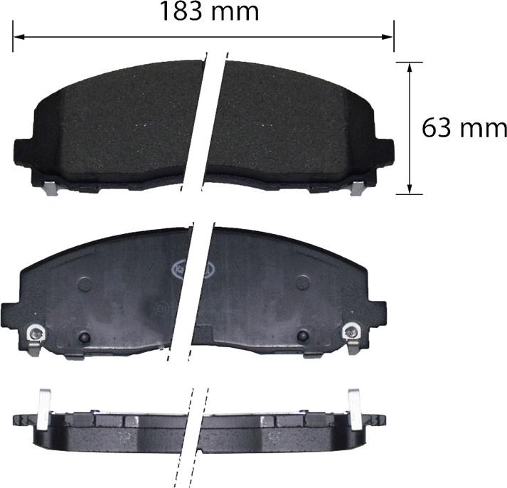 Kaishin FK10219 - Комплект спирачно феродо, дискови спирачки vvparts.bg