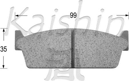 Kaishin FK1160 - Комплект спирачно феродо, дискови спирачки vvparts.bg