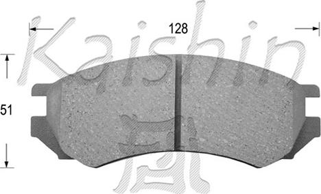 Kaishin FK1162 - Комплект спирачно феродо, дискови спирачки vvparts.bg