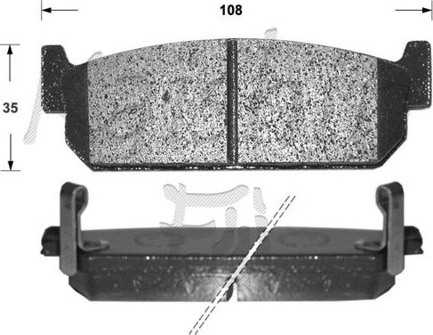 Kaishin FK1167 - Комплект спирачно феродо, дискови спирачки vvparts.bg