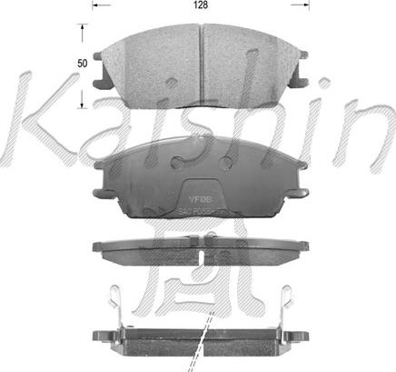 Kaishin FK11091 - Комплект спирачно феродо, дискови спирачки vvparts.bg