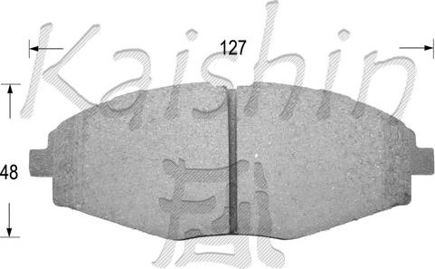 Kaishin FK11144 - Комплект спирачно феродо, дискови спирачки vvparts.bg