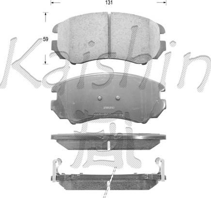 Kaishin FK11148 - Комплект спирачно феродо, дискови спирачки vvparts.bg
