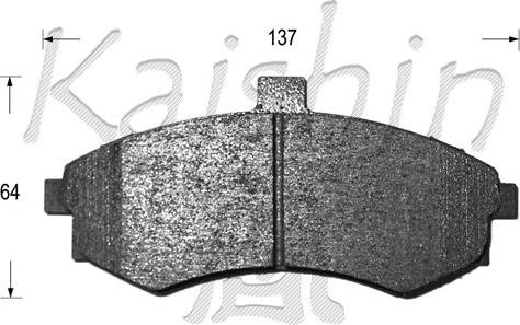 Kaishin FK11142 - Комплект спирачно феродо, дискови спирачки vvparts.bg