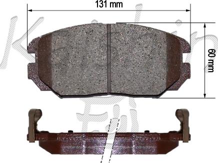 Kaishin FK11183 - Комплект спирачно феродо, дискови спирачки vvparts.bg