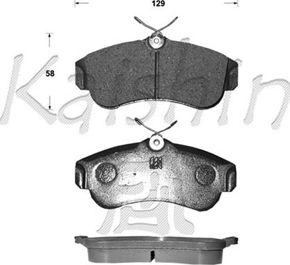 Kaishin FK1180 - Комплект спирачно феродо, дискови спирачки vvparts.bg