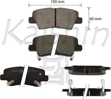 Kaishin FK11355 - Комплект спирачно феродо, дискови спирачки vvparts.bg