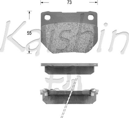 Kaishin FK1124 - Комплект спирачно феродо, дискови спирачки vvparts.bg