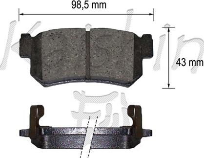 Kaishin FK11217 - Комплект спирачно феродо, дискови спирачки vvparts.bg