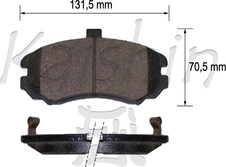 Kaishin FK11224 - Комплект спирачно феродо, дискови спирачки vvparts.bg