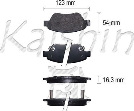 Kaishin FK11227 - Комплект спирачно феродо, дискови спирачки vvparts.bg