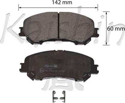 Kaishin FK1339 - Комплект спирачно феродо, дискови спирачки vvparts.bg