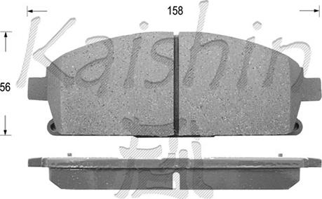 Kaishin FK1260 - Комплект спирачно феродо, дискови спирачки vvparts.bg