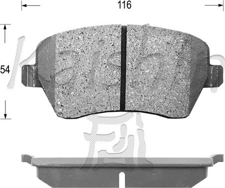 Kaishin FK1261 - Комплект спирачно феродо, дискови спирачки vvparts.bg