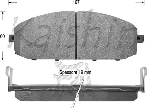 Kaishin FK1218 - Комплект спирачно феродо, дискови спирачки vvparts.bg