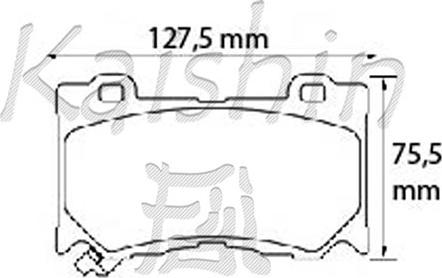 Kaishin FK1282 - Комплект спирачно феродо, дискови спирачки vvparts.bg