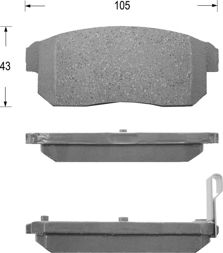 Kaishin FK1239 - Комплект спирачно феродо, дискови спирачки vvparts.bg