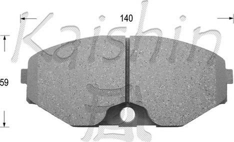 Kaishin FK1222 - Комплект спирачно феродо, дискови спирачки vvparts.bg