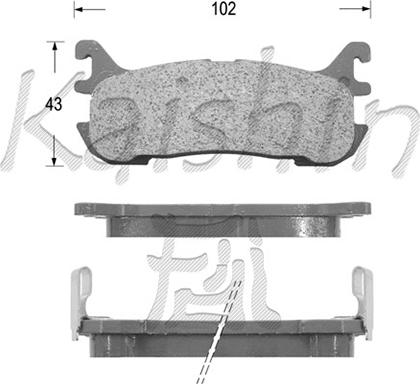 Kaishin FK3094 - Комплект спирачно феродо, дискови спирачки vvparts.bg