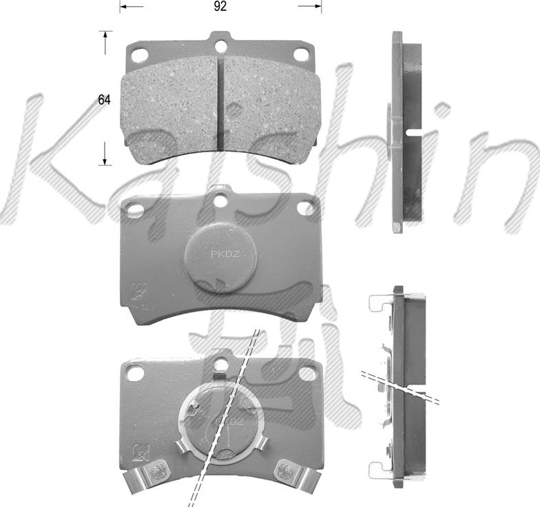 Kaishin FK3028 - Комплект спирачно феродо, дискови спирачки vvparts.bg
