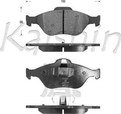 Kaishin FK3120 - Комплект спирачно феродо, дискови спирачки vvparts.bg