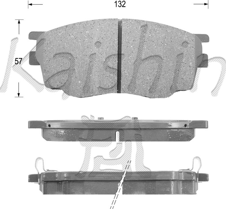 Kaishin FK3122 - Комплект спирачно феродо, дискови спирачки vvparts.bg