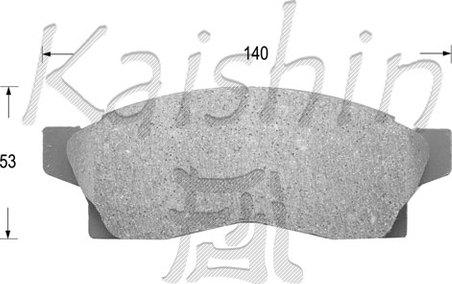 Kaishin FK2091 - Комплект спирачно феродо, дискови спирачки vvparts.bg