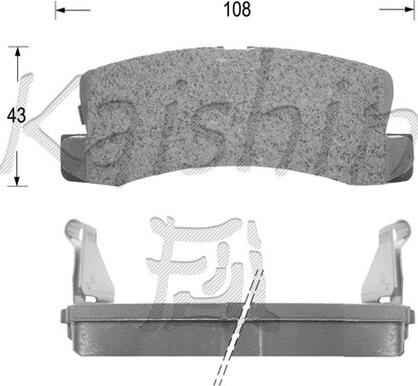 Kaishin FK2053 - Комплект спирачно феродо, дискови спирачки vvparts.bg