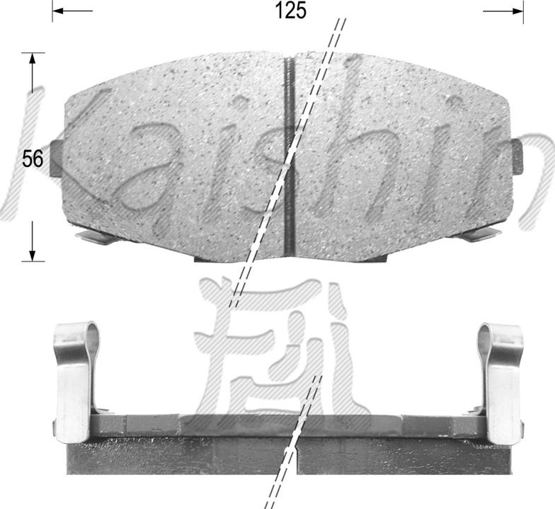 Kaishin FK2060 - Комплект спирачно феродо, дискови спирачки vvparts.bg