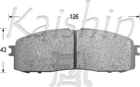 Kaishin FK2062 - Комплект спирачно феродо, дискови спирачки vvparts.bg