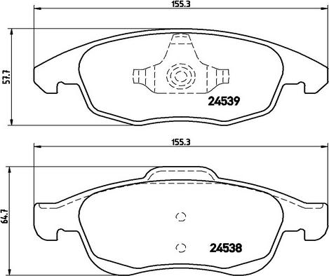 Kaishin FK20044 - Комплект спирачно феродо, дискови спирачки vvparts.bg