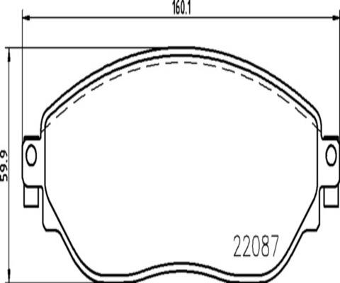 Kaishin FK20050 - Комплект спирачно феродо, дискови спирачки vvparts.bg