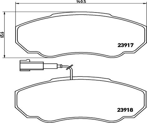 Kaishin FK20057 - Комплект спирачно феродо, дискови спирачки vvparts.bg