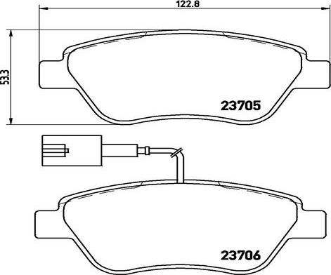 Kaishin FK20000 - Комплект спирачно феродо, дискови спирачки vvparts.bg