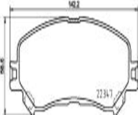 Kaishin FK20081 - Комплект спирачно феродо, дискови спирачки vvparts.bg